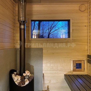 Готовая каркасная баня 6х5м с террасой и комнатой отдыха