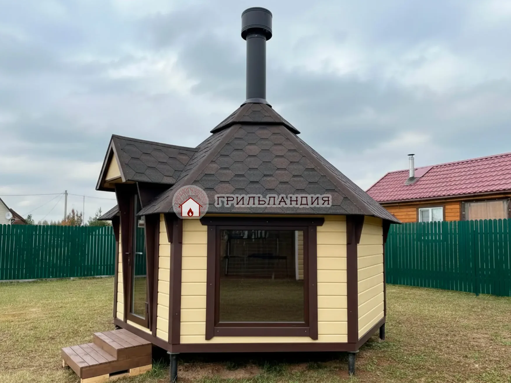 Гриль домик Кота Хаус Гласс 9м2
