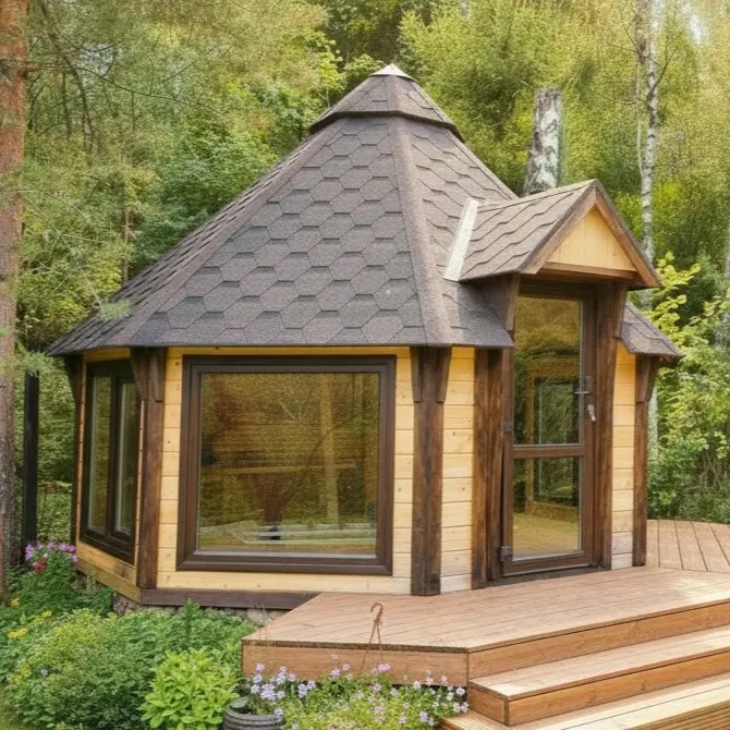 Гриль домик Кота Хаус Гласс 12м2