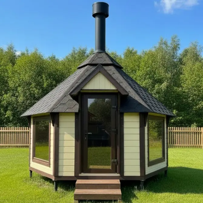 Гриль домик Кота Хаус Гласс 9м2