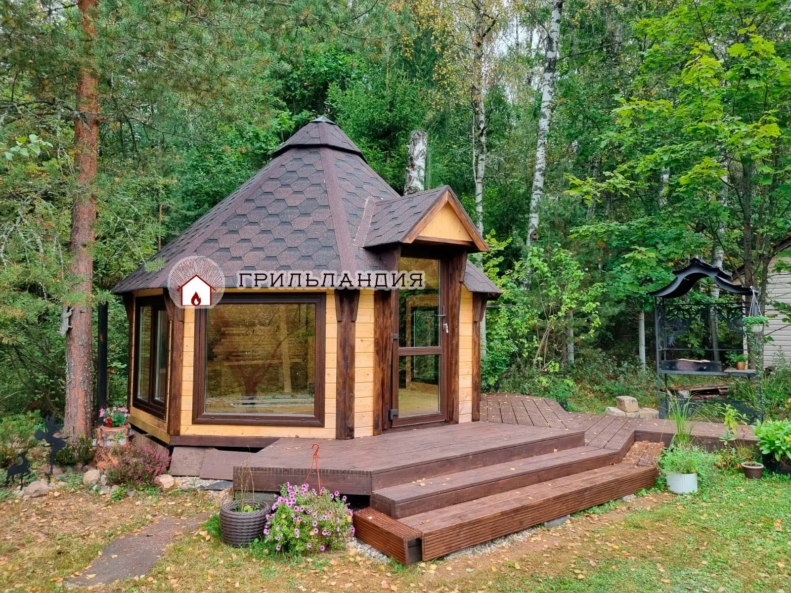 Гриль домик Кота Хаус Гласс 12м2