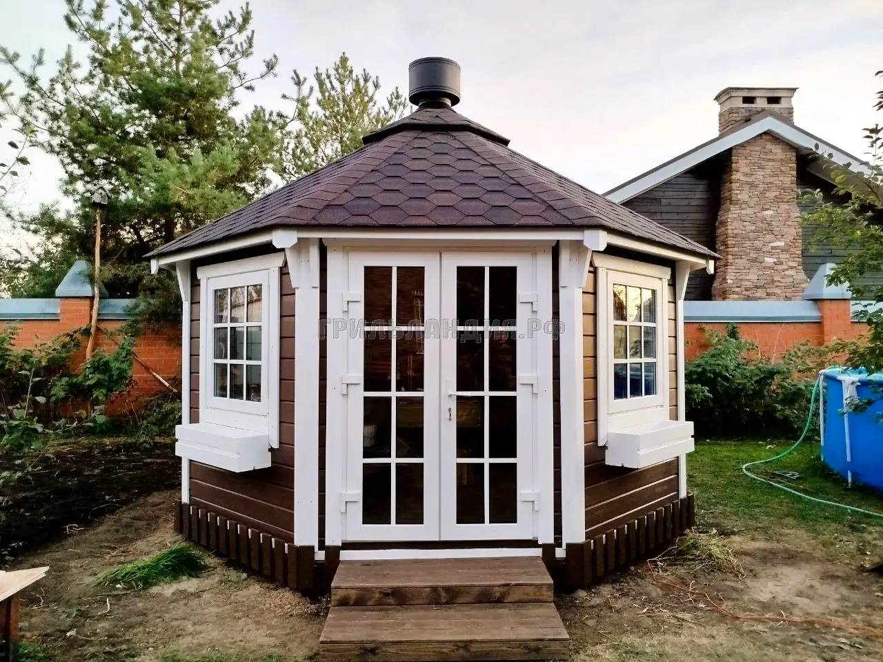 Беседка барбекю Саммер-Хаус Фенси 12м2