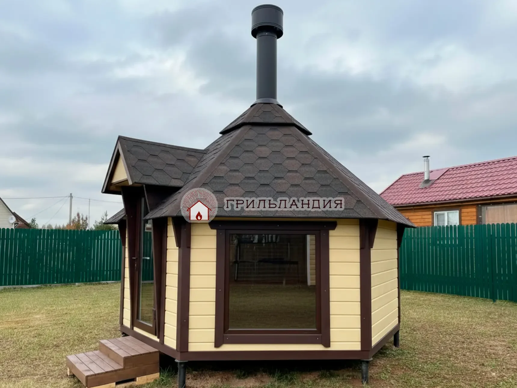 Гриль домик Кота Хаус Гласс 9м2